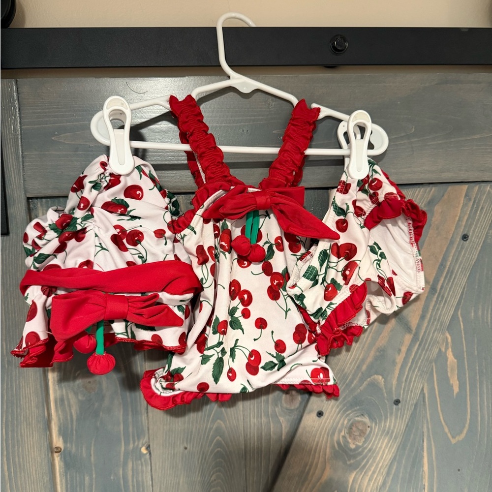 Chichanella Bella Red and White Cherry Swimsuit